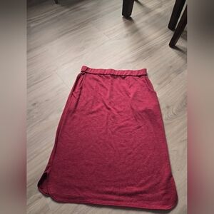 7th Ray Burgundy Maxi Skirt